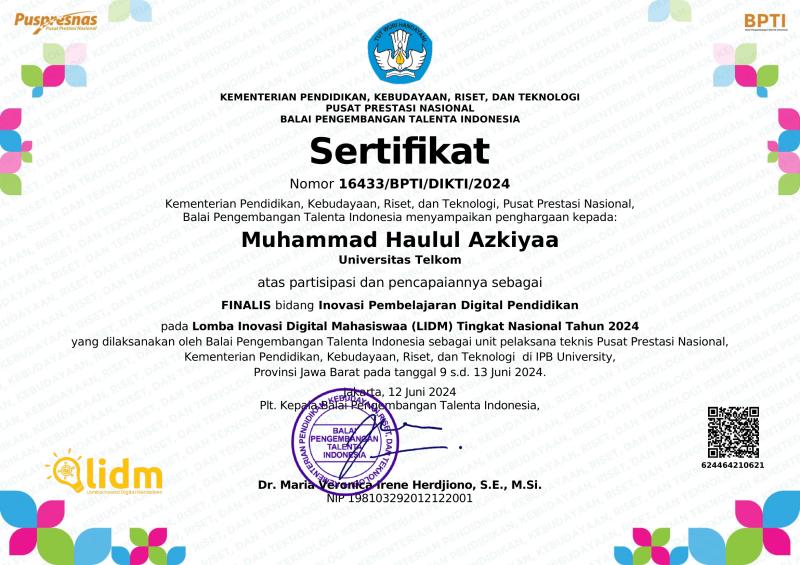 3rd Winner of Student Digital Innovation Competition (LIDM) 2024 (Education Digital Learning Innovation Division) - Media 2