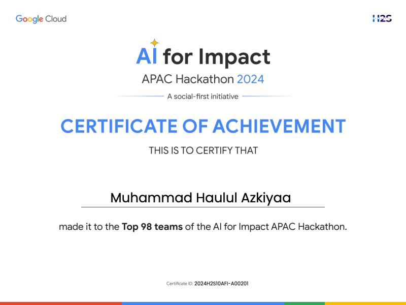 Top 95 of Google Cloud AI for Impact 2024 - Media 1